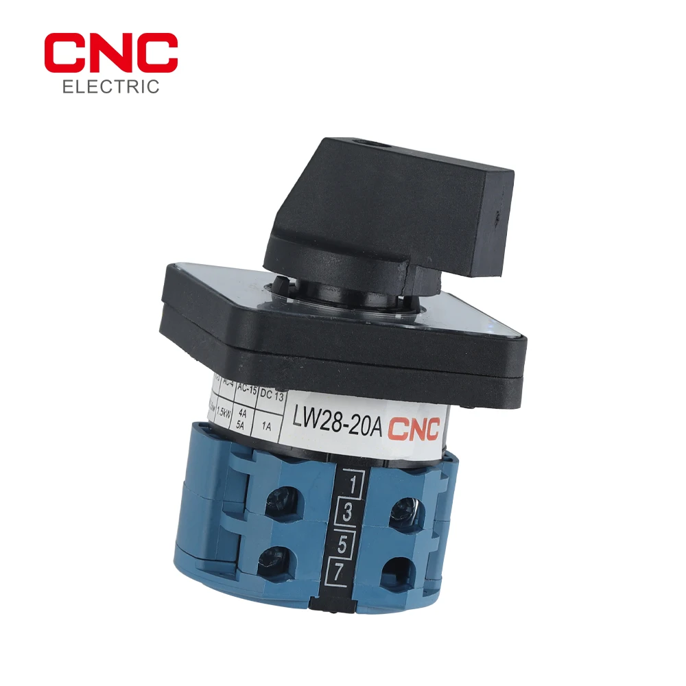 CNC LW28-20 3P 0-1 2 Position Universal Changeover Switch 660V 20A Rotary Switch Changeover Switch