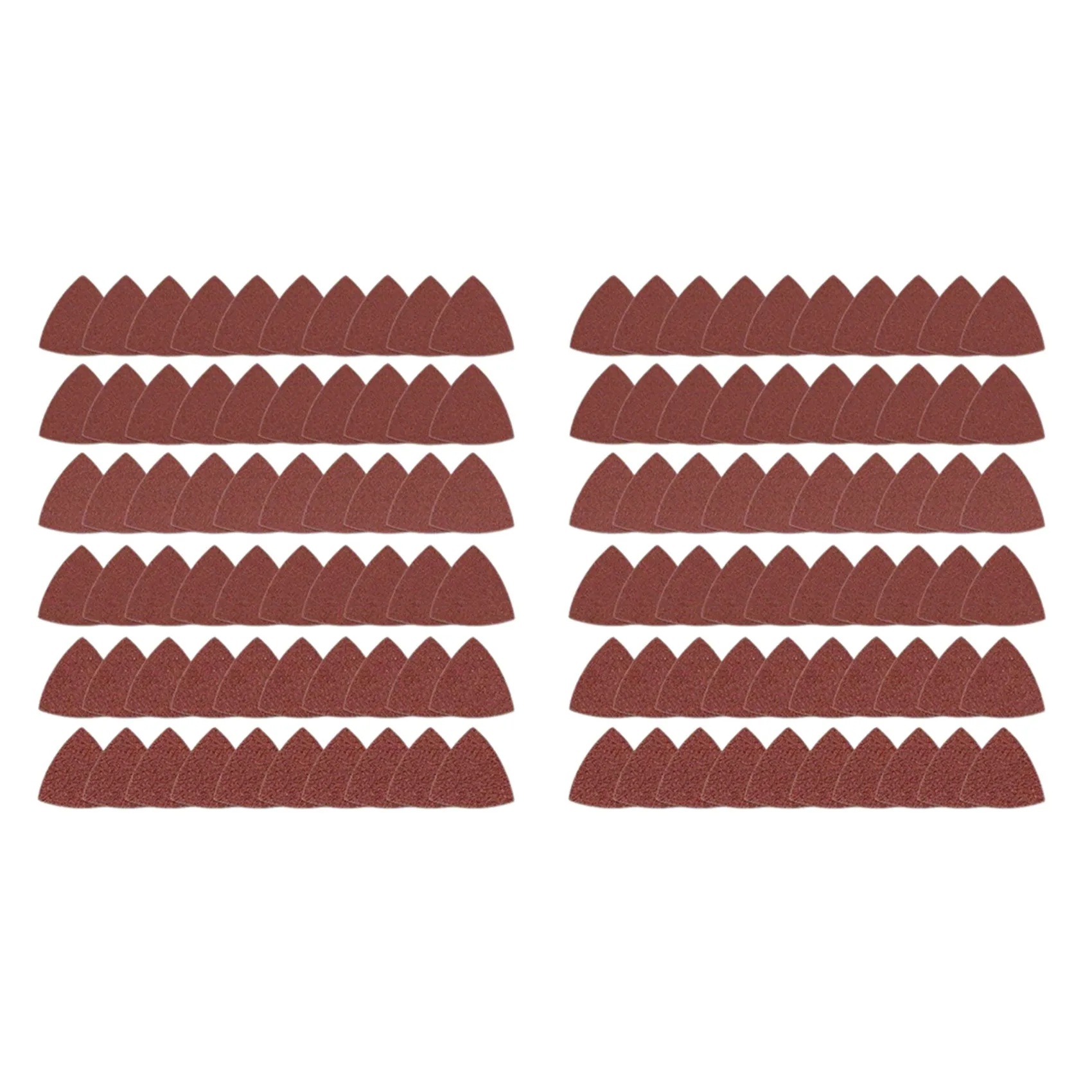 HHTL 120 stuks driehoekig klittenband driehoekig schuurpapier, geschikt voor 3-1/8 inch multitool, gesorteerd 40 60 80 100 120 240 korrels
