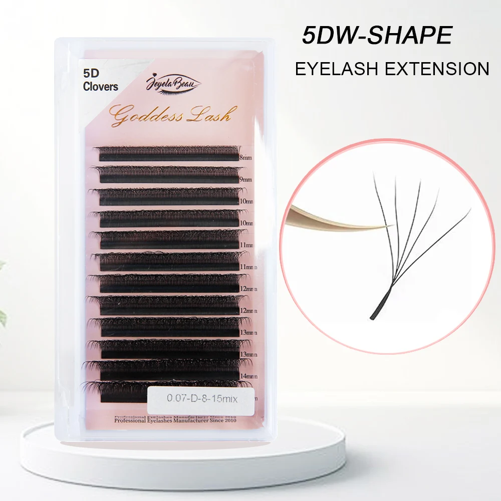 Goddess 5DW Shape Lashes Premade Volume Fans Eyelash Extensions Bundle Eyelashes Clover Bloom Autofan Mesh False Lashes W Cilios