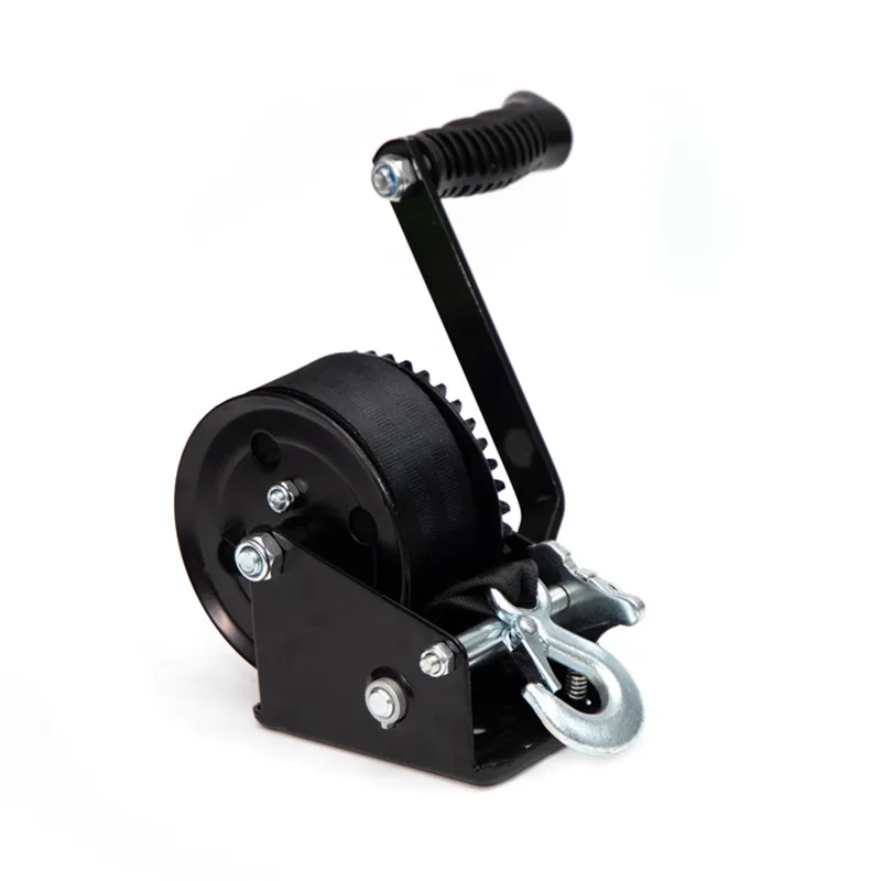 Manual Winch Expert Small Winch 500KGS Hand Winch Belt Strap Webbing with 3 times breaking strength
