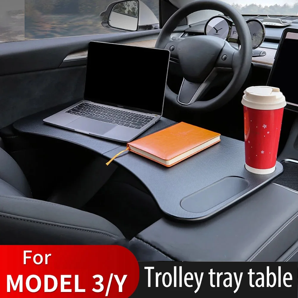 Carbon Table Desk for Tesla Model 3 Model Y Steering Wheel Table Board Laptop Tray Food Desk Office Table Holder