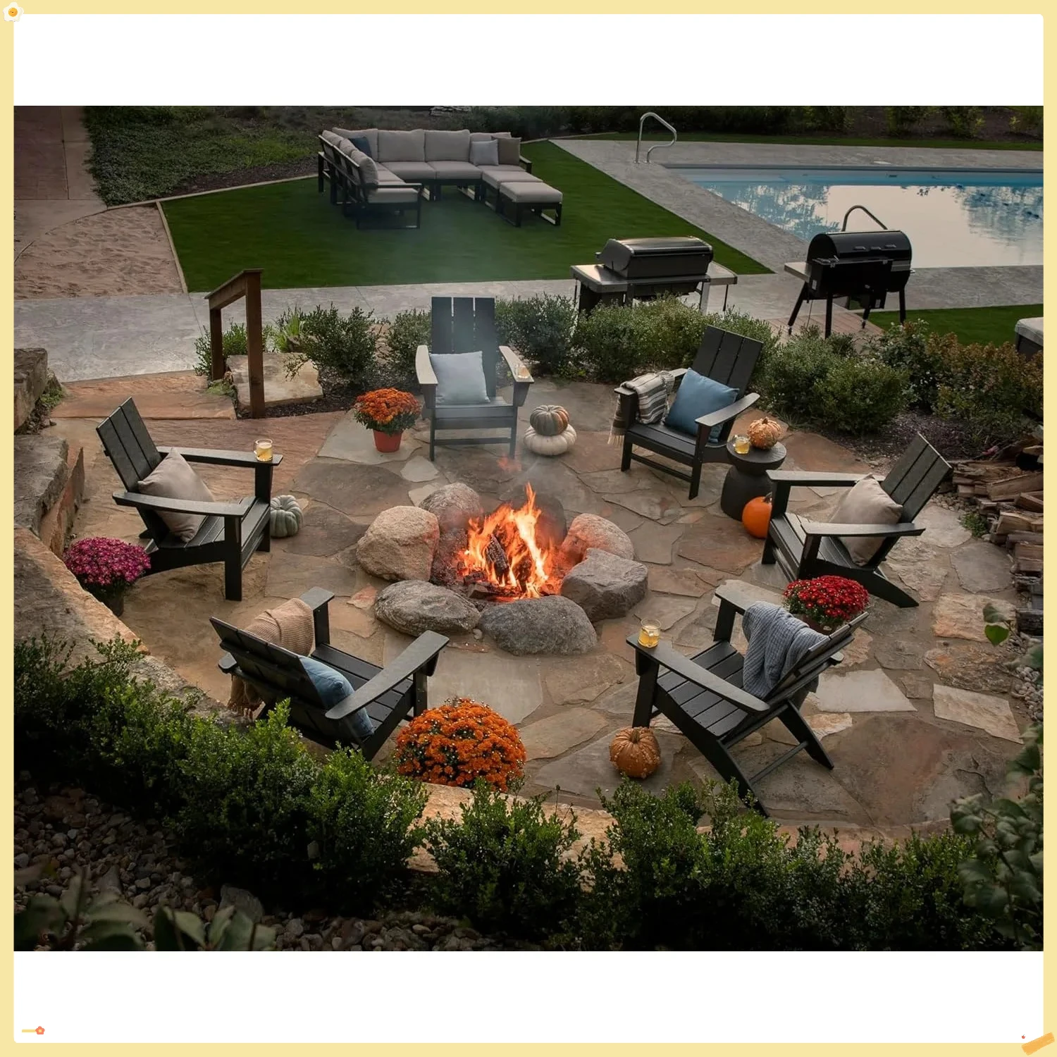 كرسي حديث، سهل التجميع، سهل الحفاظ عليه، أسود 32 بوصة عمق × 29.25 بوصة عرض × 34 بوصة ارتفاع