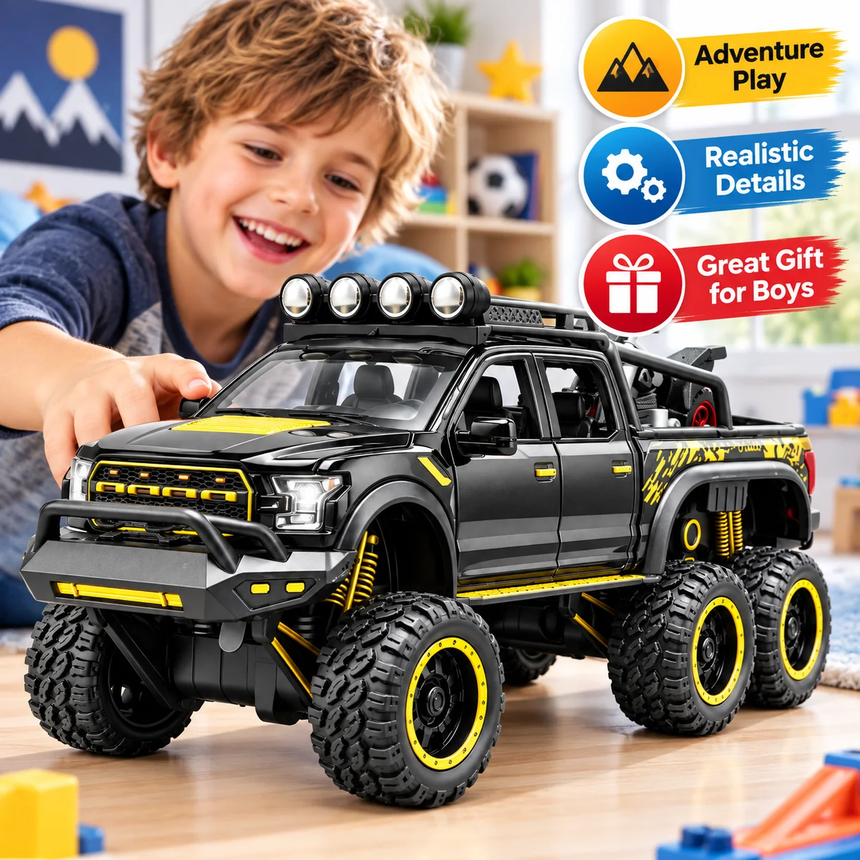 diecast-raptor-off-road-pickup-truck-model-toy-for-boys-kids-alloy-vehicle-simulation-car-collectible-racing-toy-gift