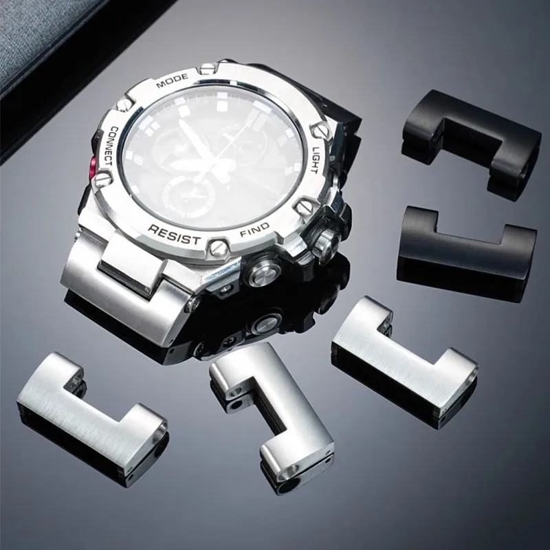 Watch Adapter for Casio G-SHOCK GST-B100/210/W300/S100/1110 GST-S110/410 Series Strap Watchband Stainless Steel Watch Connector view 3