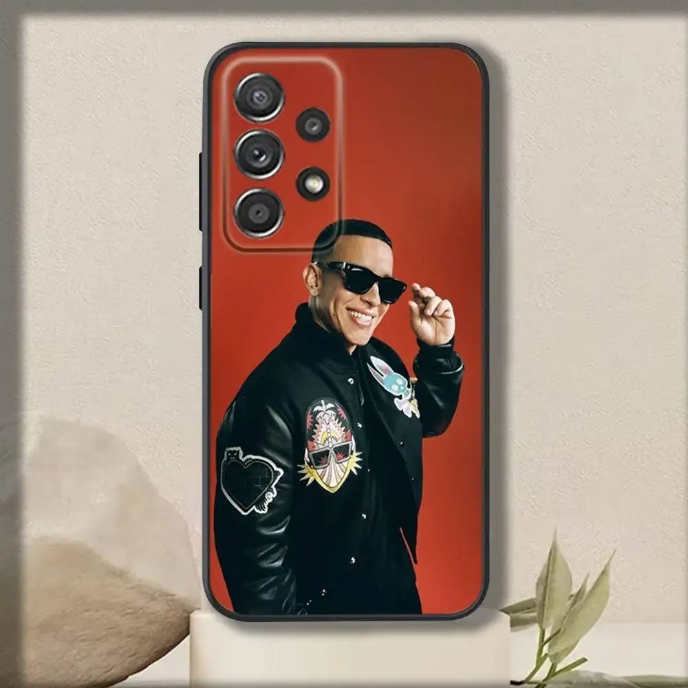 حافظة هاتف Singer D-Daddy Yankees لهاتف سامسونج S 25,24,23,22,30,21,10,9,Ultra,Plus,Lite,FE,4,5G حافظة سوداء ناعمة