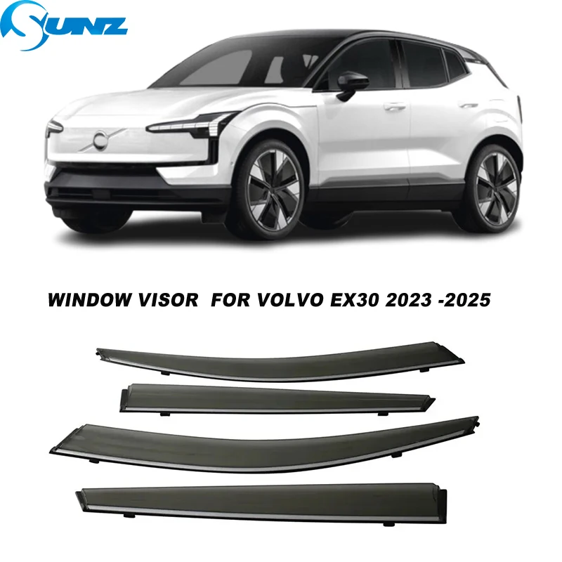 

Side Window Deflector For Volvo EX30 2023 2024 2025 Weathershields Door Visor Wind Sun Rain Snow Wind Guards