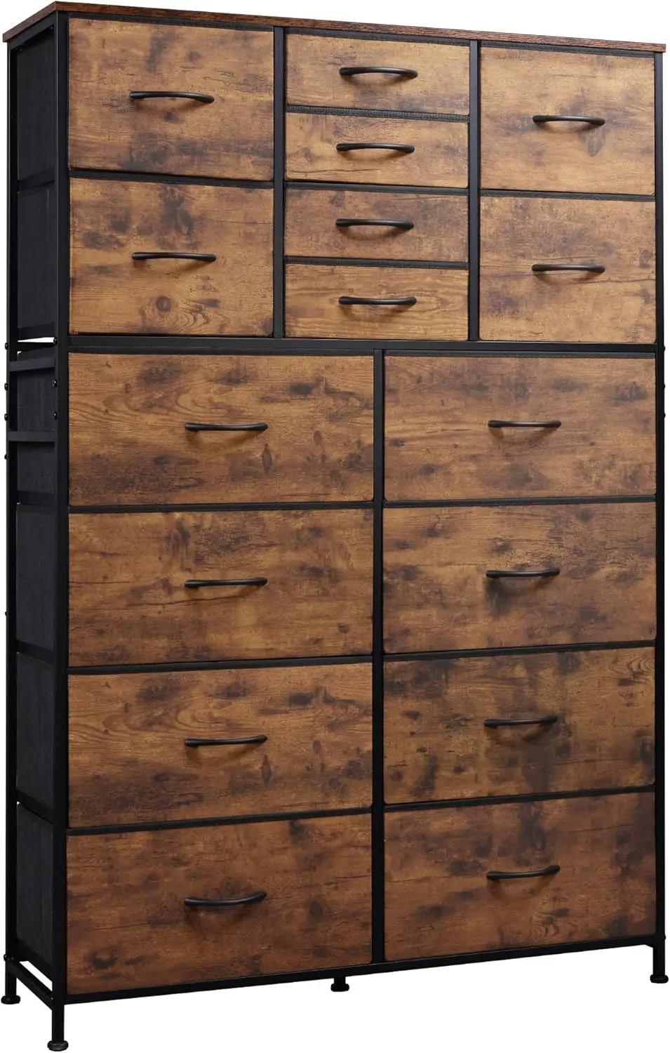 

Tall Dresser for Bedroom, Fabric Dresser Storage Tower with 16 Drawers, Chest of Drawers Organizer Unit, Storage Cabinet, Hallwa