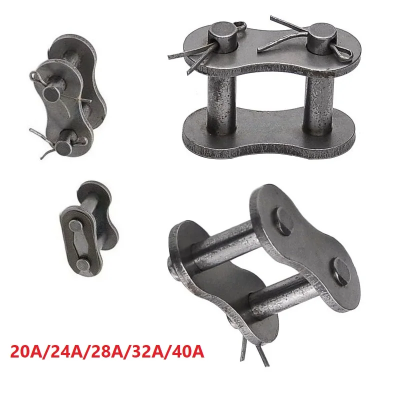 20A-40A 8 Type Full Buckle Chain Buckle Carbon Steel Industrial Transmission Short Pitch Roller Chain Single Row Chain Buckle