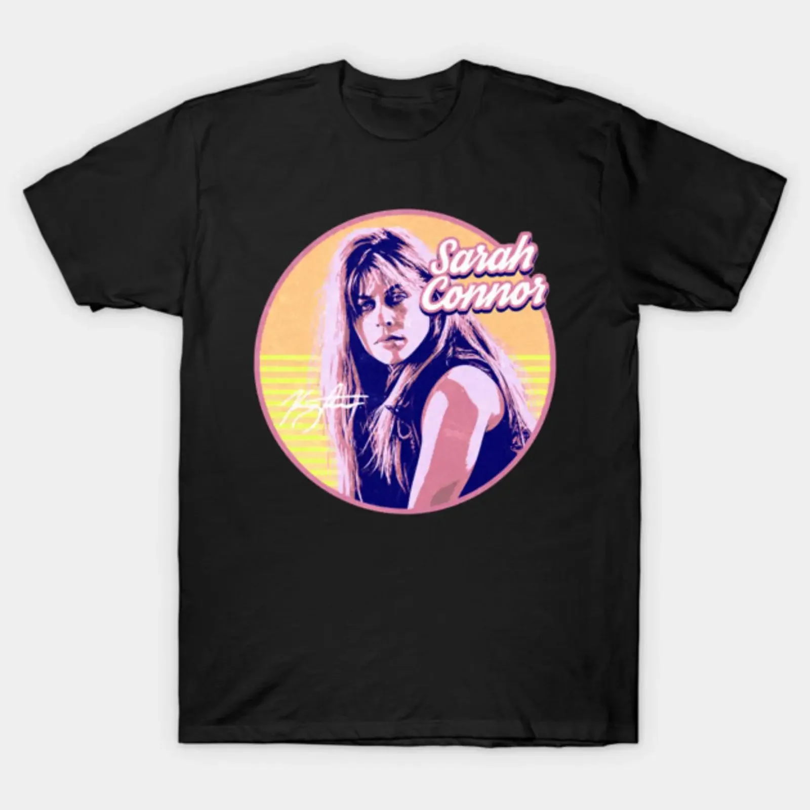 Sarah Connor Retrowave T Shirt vintage Washed Breathable Unisex Casual Stylish streetwear graphic Top For Everyday Wear