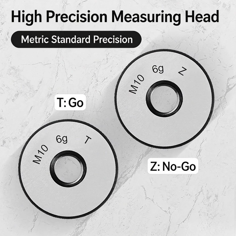 High Precision M30 Fine Pitch Thread Ring Gauge, External Thread Go No-Go Inspection Gauge, Metric Screw Thread Checking Gauge