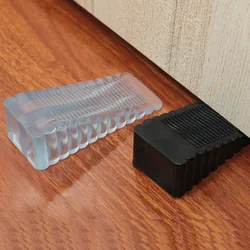 Rubber Door Stopper Movable No Drill Anti Slip Anti Collision Front Wedge for Home Household Furniture Protector