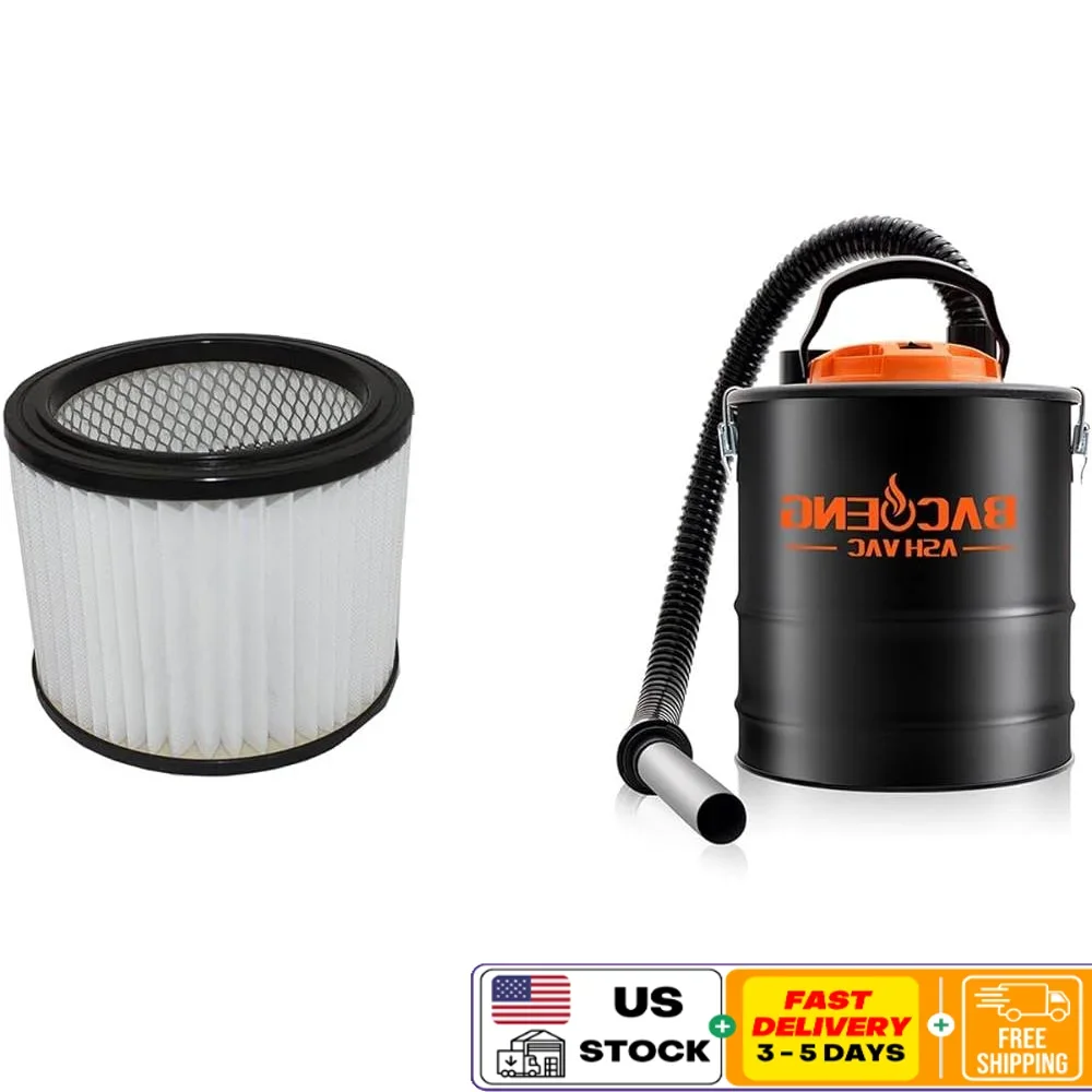 

Powerful Ash Vacuum with HEPA Filter Brushless Motor Heat Resistant Flexible Hose Metal Container Bagless Design Low Noise