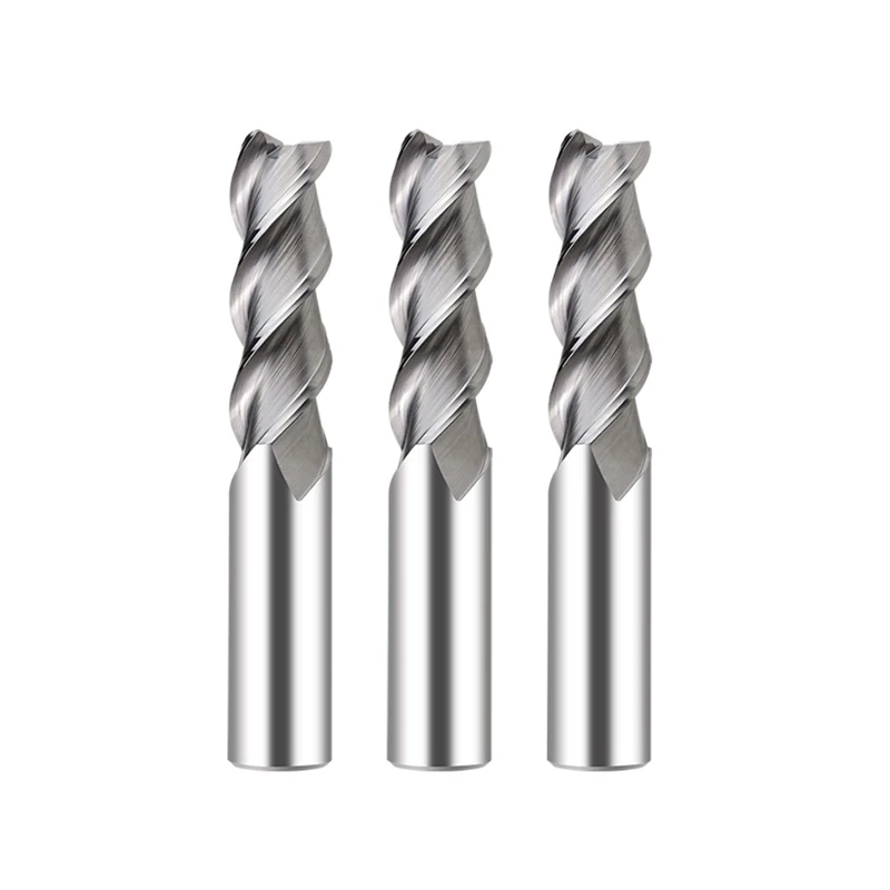 55 HRC 3 Flute EndMill For Aluminum Cutter Copper Carbide Milling Face Cutter End Mill Cnc HRC55 Woodworking Acrylic Plastic