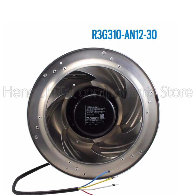 R3G310-AN12-30 Ventilador Centrífugo, 100% Trabalho, 190W, 48V, Original, Novo