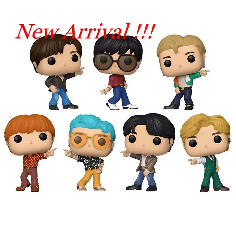 NEW Funko POP Stars Singers Men's Team all b-t-s series V JUNG KOOK JIMIN RM JIN SUGA J-Hope Action Figure Collection Toys Model