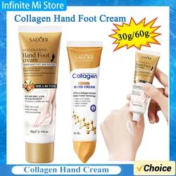 1pc Collagen Hand Cream Skin Soften Nourish Anti-drying Moisturizing Korean Skin Care Cracked Repair Products 30g/60g