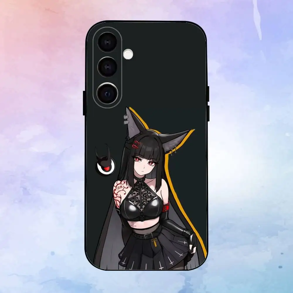 حافظة هاتف H-Hoshimi M-Miyabi ZZ لهاتف سامسونج جالاكسي A73، A72، A71، A70، A53، A52، A51، أخرى غلاف أسود ناعم #5