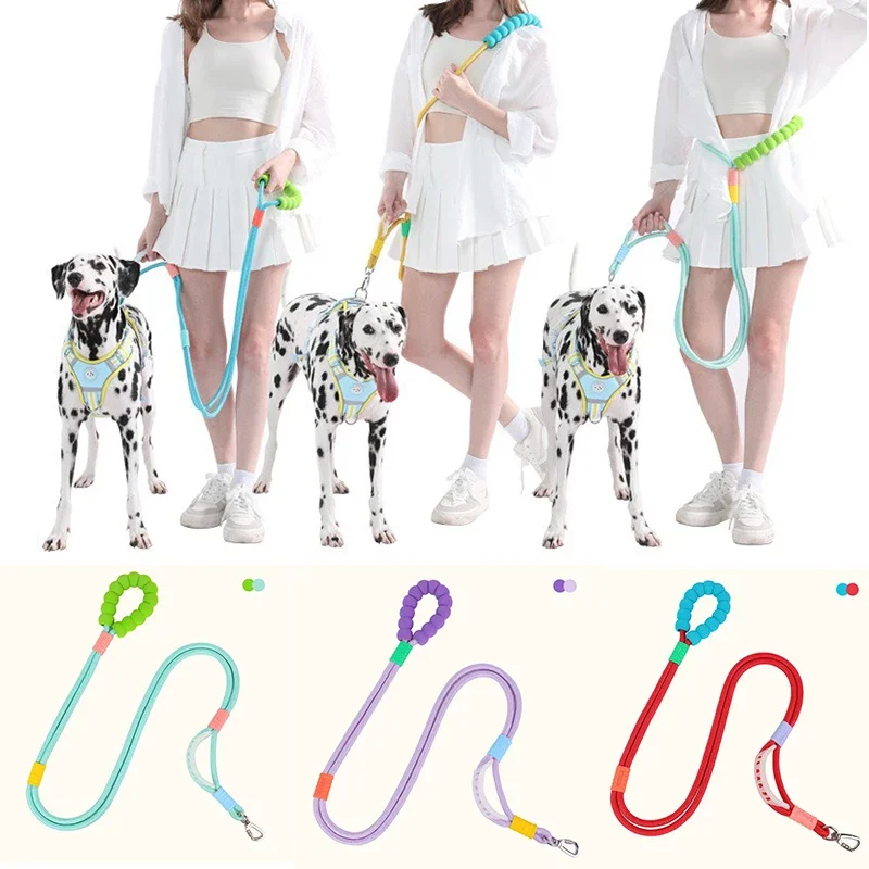 Adjustable Hand Free Dog Leash for Pet Walking Running Jogging Dog Leash Waist Belt Chest Strap Traction Rope Dog Accessories