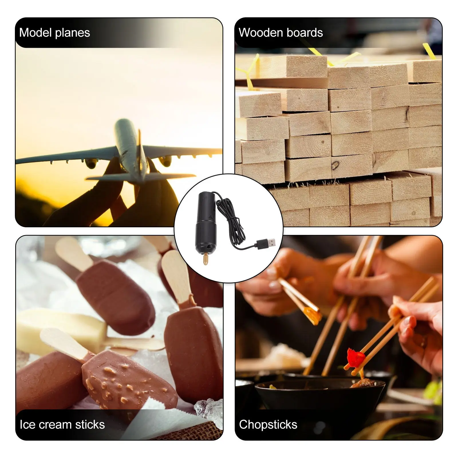 

1Set Electric Hand Drill Mini USB Charging Pearl Epoxy Hole Puncher Small Aeromodelling Portable DIY Drill Pearl USB Puncher