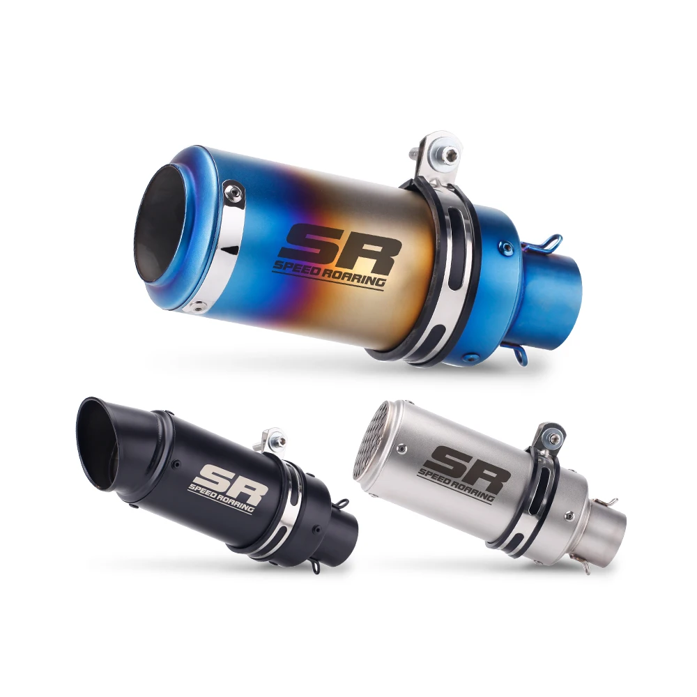 51mm 60mm Universal Motorcycle Exhaust Muffler Silencer Steel with DB Killer-project Z800 900 Z1000 CBR600 S1000RR MT07 MT09