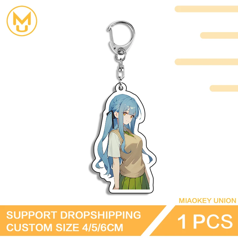Sakiko Togawa Seductive Girl Stainless Steel Chain Amusing Acrylic Key Holder Daily Wear Versatile Fashionable Accessories