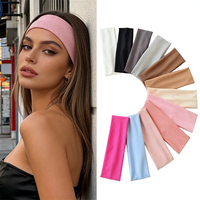 

1pcs Solid Color Headband Women Adorable Sporty Design Trendy Versatile Accessory Stylish Girls Headwear Yoga & Workout Outfits