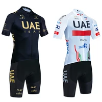 Nueva camiseta de Ciclismo de los Emiratos Árabes Unidos, Jersey de equipo de Color dorado, conjunto de pantalones cortos para hombres y mujeres, Ropa de Ciclismo de secado rápido, Ropa de camiseta profesional para bicicleta
