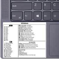 Laptop Shortcut Key Sticker for Windows Mac System Waterproof Vinyl Decal Keyboard Shortcut for Macbook Lenovo HP Acer Dell