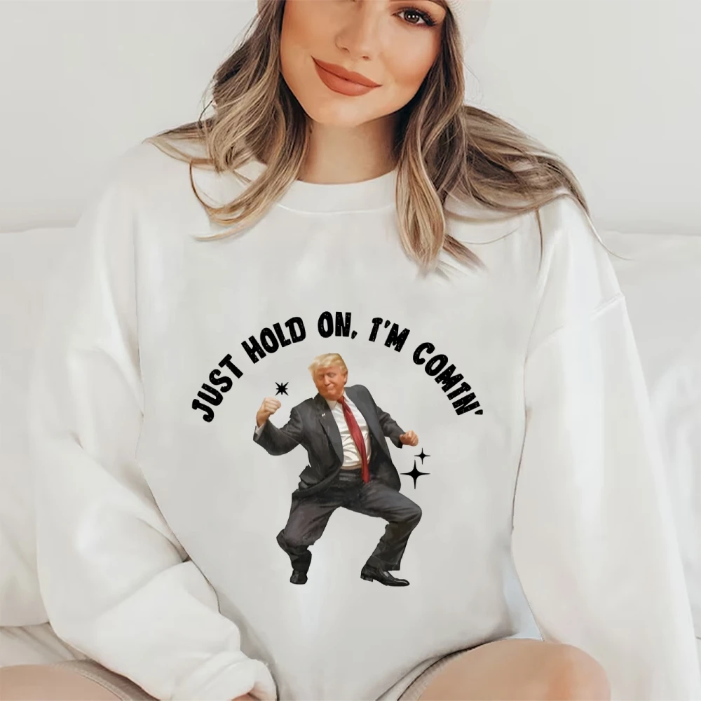 Casual Crewneck Sweatshirt Donald Trump Election Returns Printed 2024 New Fashion Loose Street Everyday Pullover Cotton Unisex