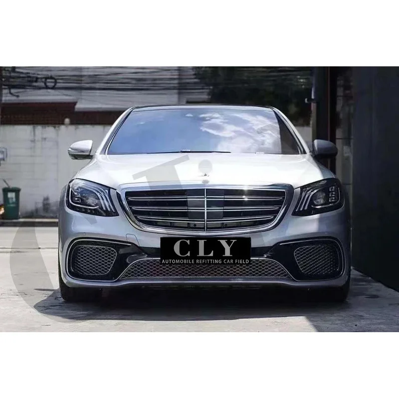مصدات السيارة لـ W222 S-Class Facelift S63/S65 - المصدات الأمامية/الخلفية، الشبكات، الناشر، الأنابيب، الأضواء - عرض محدود #1