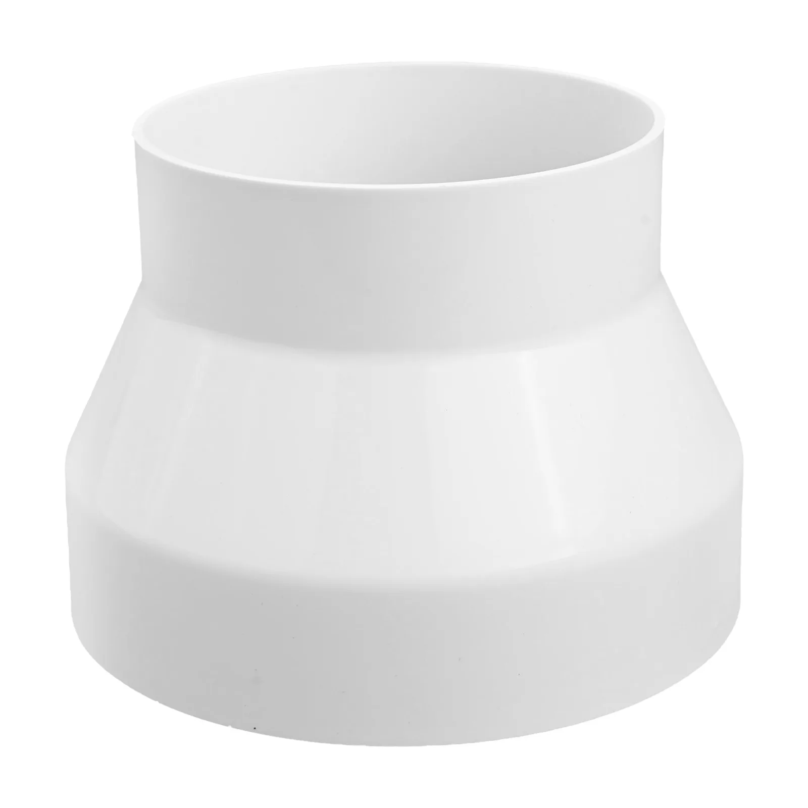 1 Stück ABS-Entlüftungsrohr-Reduzieradapter, geeignet für Kanalventilator, heiße und kalte Entlüftungsöffnungen, weiße Belüftungsrohrverschraubung, Entlüftungsteil