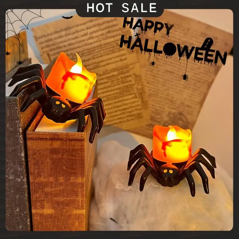 24-Hour Delivery Spider Candles 12 Pack Halloween LED Flameless Battery Operated Tea Light For Party Table Decor
