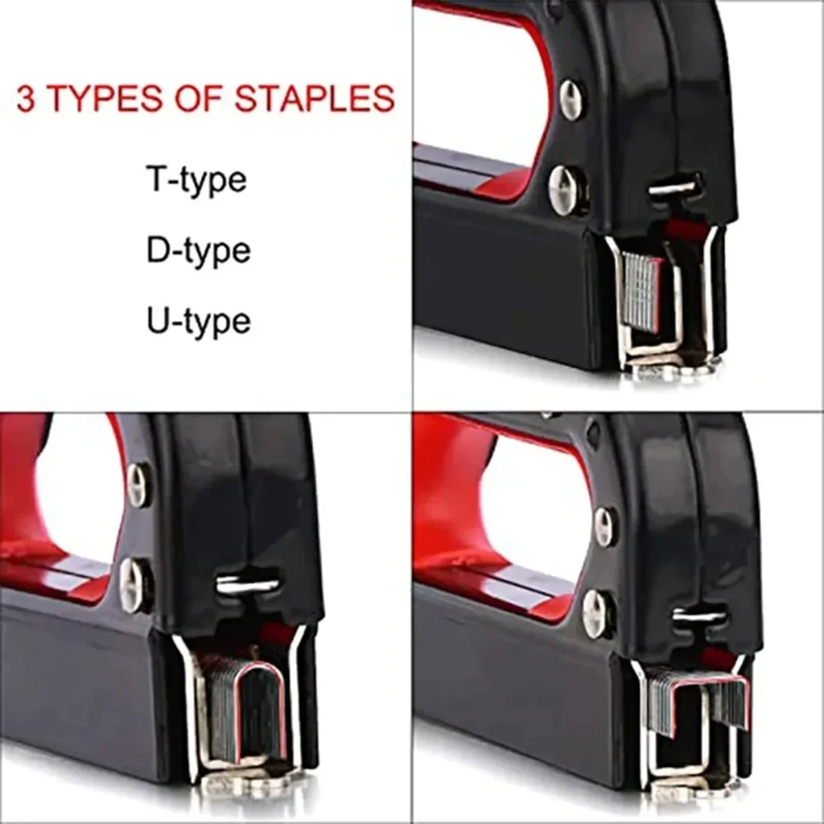 3 in 1 Nail Stapler DIY Construction Stapler Upholstery Staple with 3000 Staples Home Decor Carpentry Tool