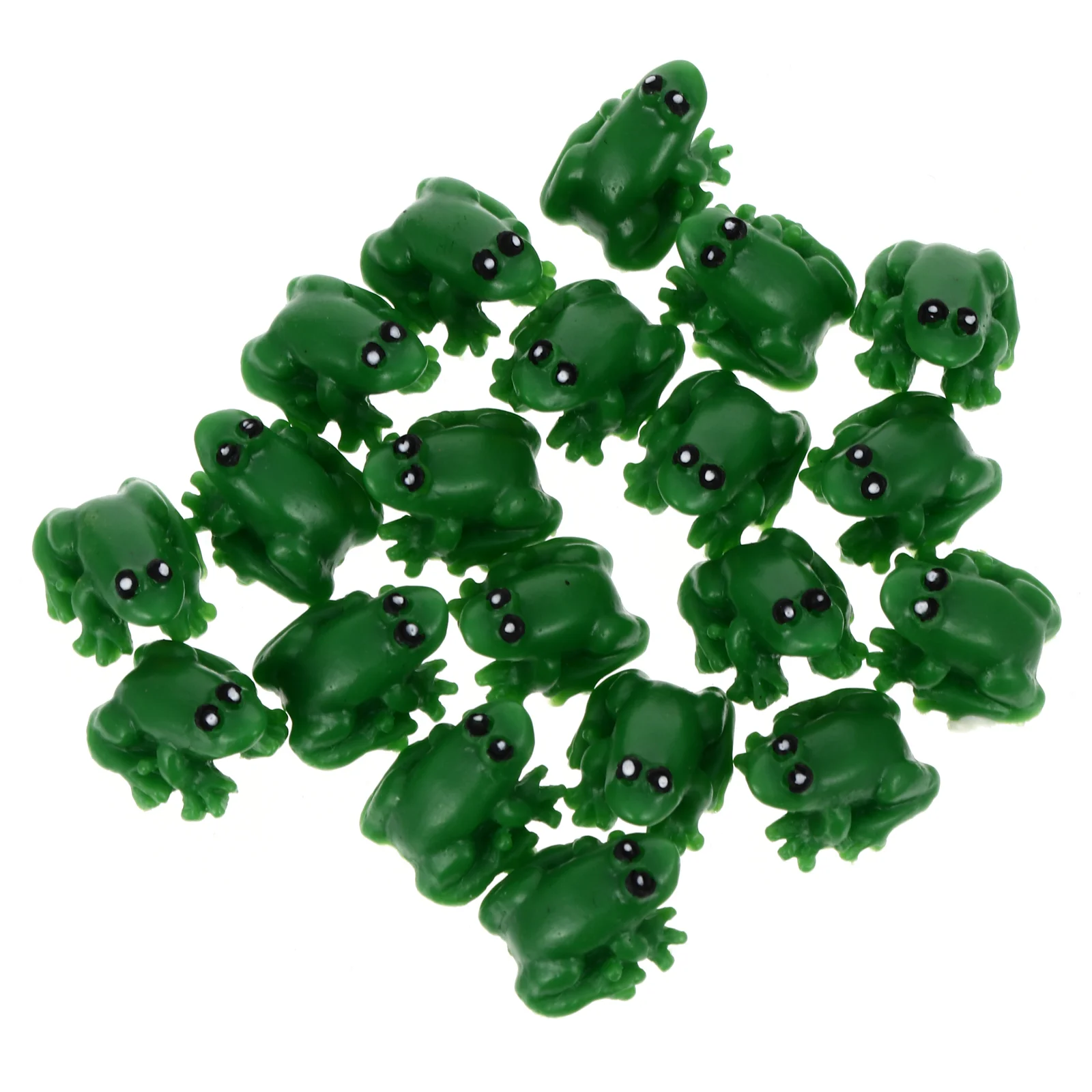 20 Pcs Resin Frog Landscape Adornment Garden Statue Accessories Miniature Frogs Tabletop