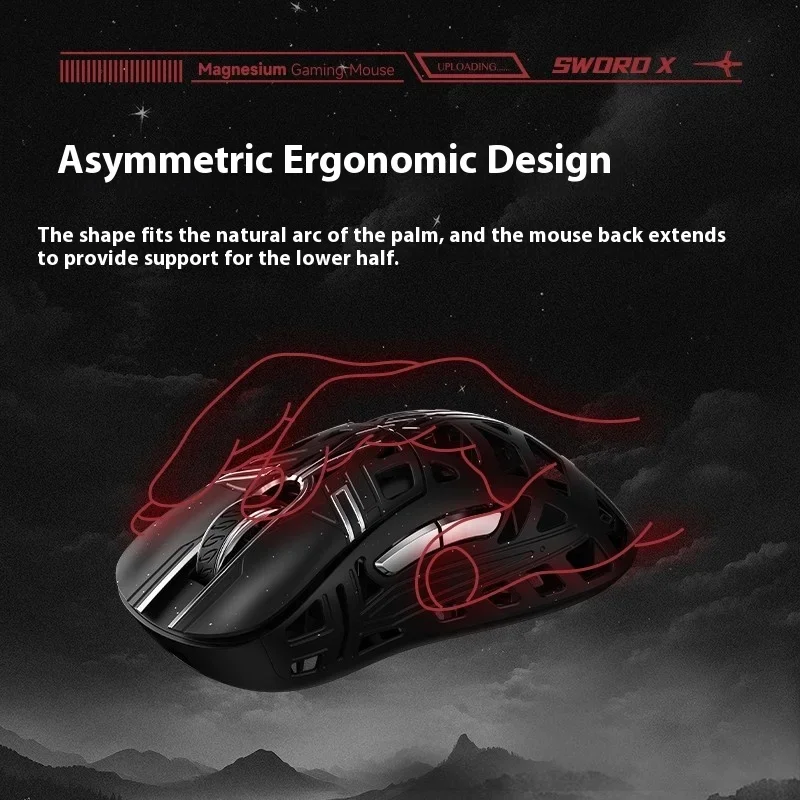 Imagem -03 - Wlmouse-sword x Wireless Gamer Mouse Paw3950hs Sensor Nordic 52840 Chip Fps Sensor Liga de Magnésio Gaming Acessórios Personalizar