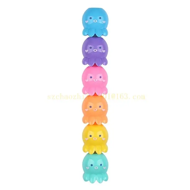 62ka 5-rate Student Octopus Fluorescent Highlighters
