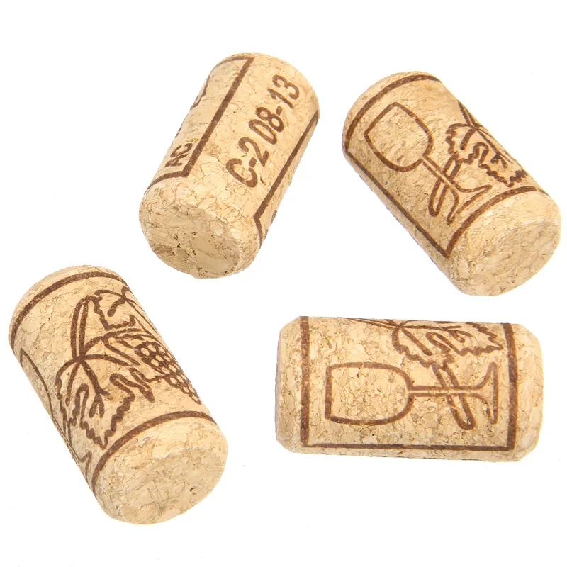 100pcs Wine Corks Bungs Beer DIY Wine Bottle Sealing Stopper Bungs Plug 0.8\'\'x1.6\'\' Home Brewing Wine Bottle Cork Bungs Supplies