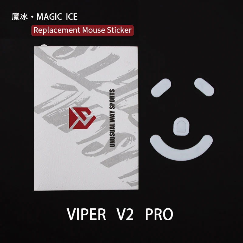 UnusualWaySports Mouse Skates Feet Viper V2 Pro Cambered Surface PTFE Anti Collapse Magic Ice Pink Black Silver Fox