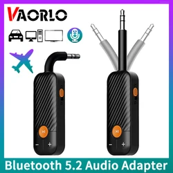 Bluetooth 5.2 Audio Receiver Transmitter 3.5MM 3.5 AUX With Mic Stereo Music Wireless Adapter For Headphones PC TV Car Speakers