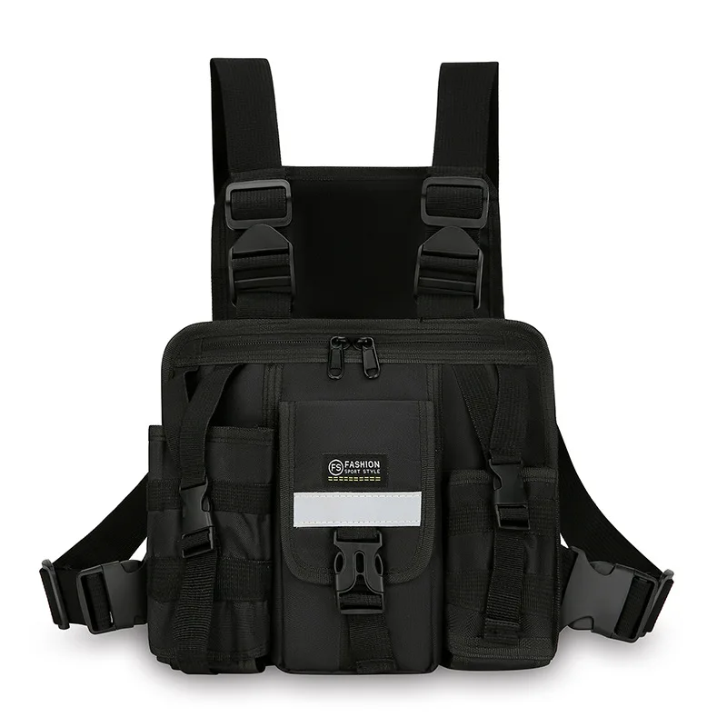Men’s Tactical Vest Bag – Large Capacity Work Chest Pack, Multi-pocket Casual Crossbody Backpack
