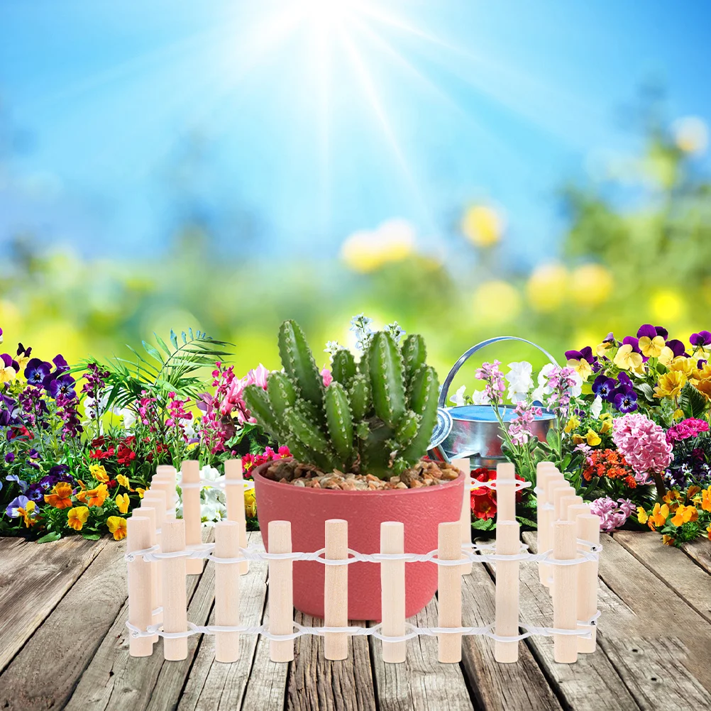 

20 шт. деревянный мини-садовый забор изысканная текстура уникальный дизайн миниатюрный декор бонсай небольшой садовый пейзаж аксессуары