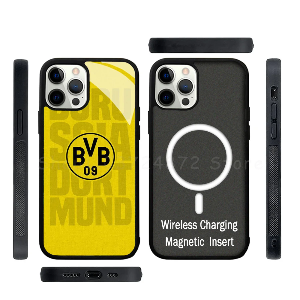 Чехол для телефона Borussia Dortmund, сильный магнитный чехол для IPhone 15 14 13 Pro Max Alex, зеркальный Чехол Для Magsafe, чехол для беспроводной зарядки