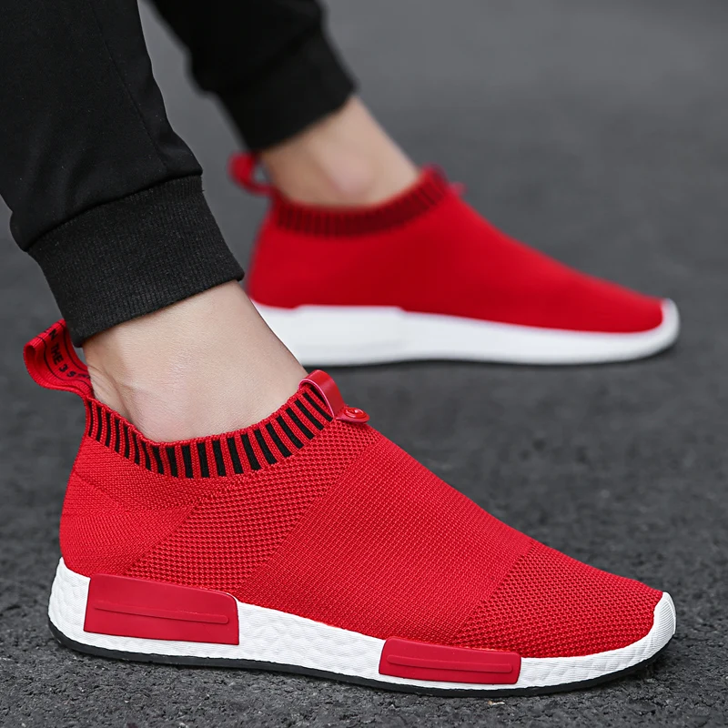 Heren Sneakers Outdoor Sok Schoenen Voor Dansen Wandelen Ademende Lage Top Casual Schoenen Slip On Mesh Tennisschoenen Plus Maat 38-47