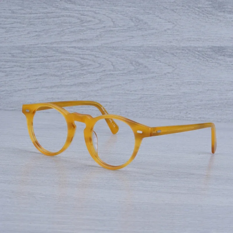 

Myopia Glasses Women Acetate Frame Men Round Transparent Glasses Gregory Peck Prescription Glasses Men Spectacle Frames Women