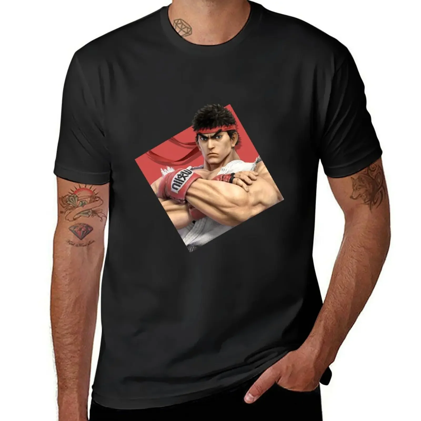 

Smash Bros. Ultimate Ryu Diamond Icon T-Shirt plus sizes plus size tops Blouse men t shirt