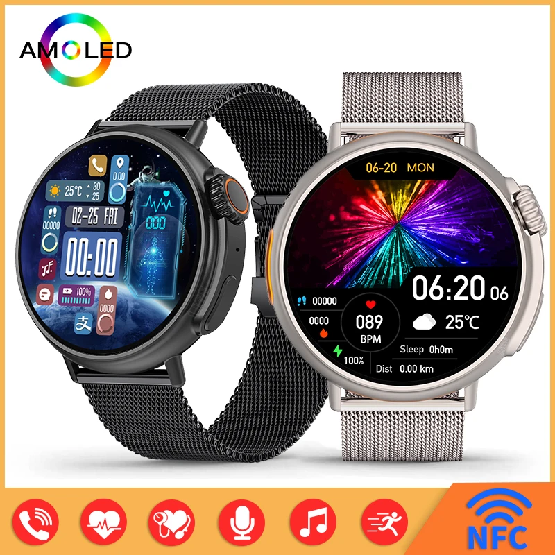 

LIGE NFC Luxury Military Smart Watch Men Health Monitor Fitness Clock Sports Waterproof Smartwatches for Women Android IOS 2026
