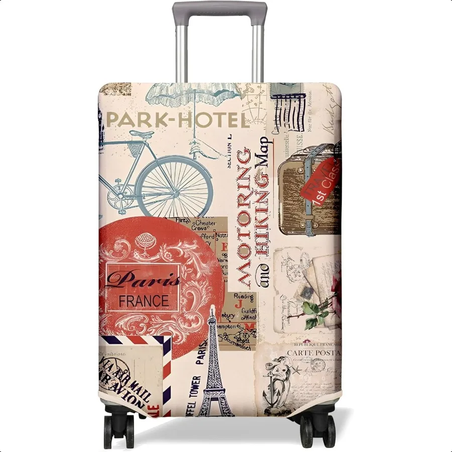 

Travel Lage Cover Suitcase Protector Fits 1832 Inch Wheel Covers PatternedTravel Related Items Flower Lage Protector Elastic L