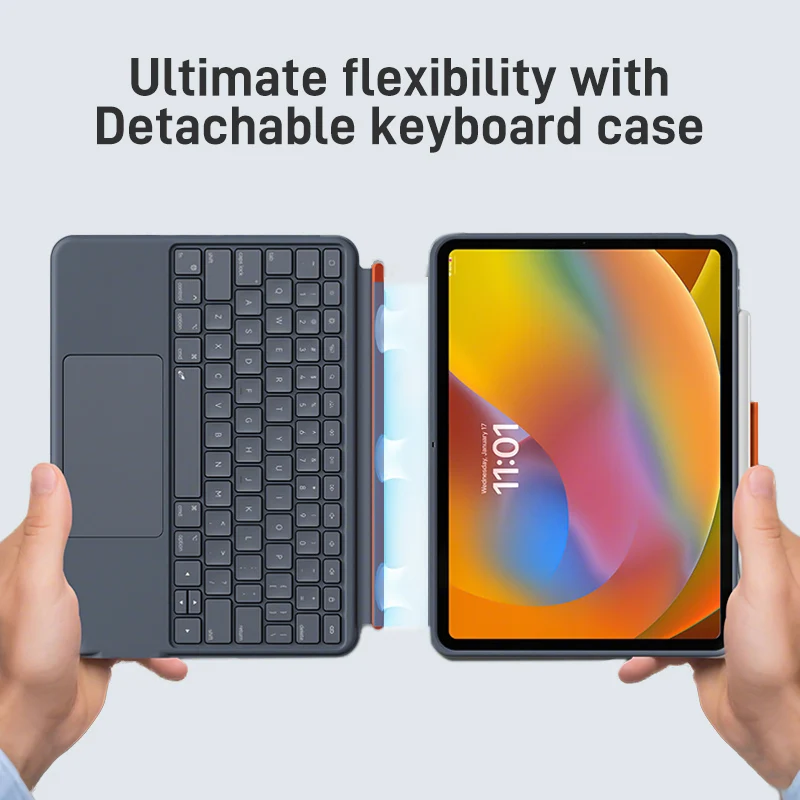 เมจิกคีย์บอร์ดสำหรับ iPad Pro 11 Air4 Air 5 สำหรับ iPad 10th Generation Pro 12.9 6th 5th 4th 3rd Gen Smart Cover เคสที่ถอดออกได้