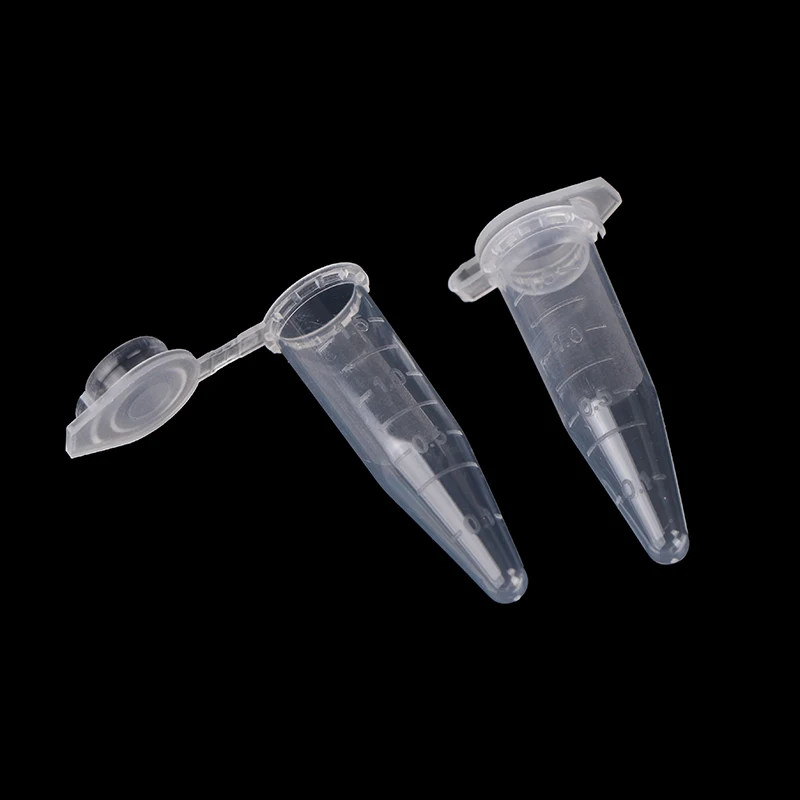 50PCS 1.5ml Mini provette in plastica microcentrifuga Tubestest Tube provette da centrifuga graduate da laboratorio