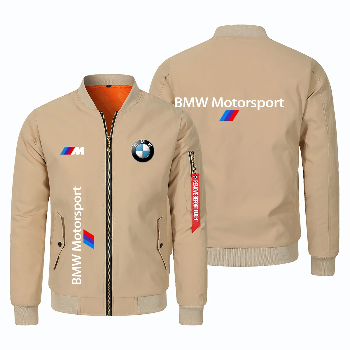 

New Style BMW Motorcycle Jacket Flight Windbreaker Jacket BMW Logo Clip On Wool Thickened Winter Zipper Jacket For Men Winter